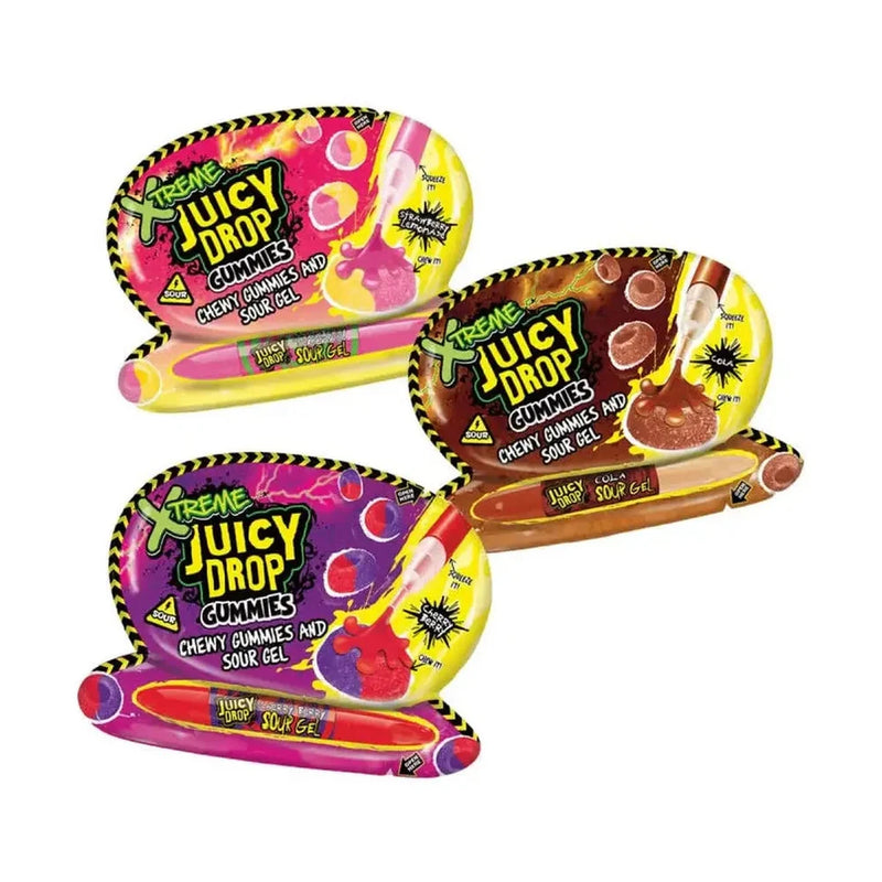 Bazooka Juicy Drop Gummies Xtreme Sour Gel