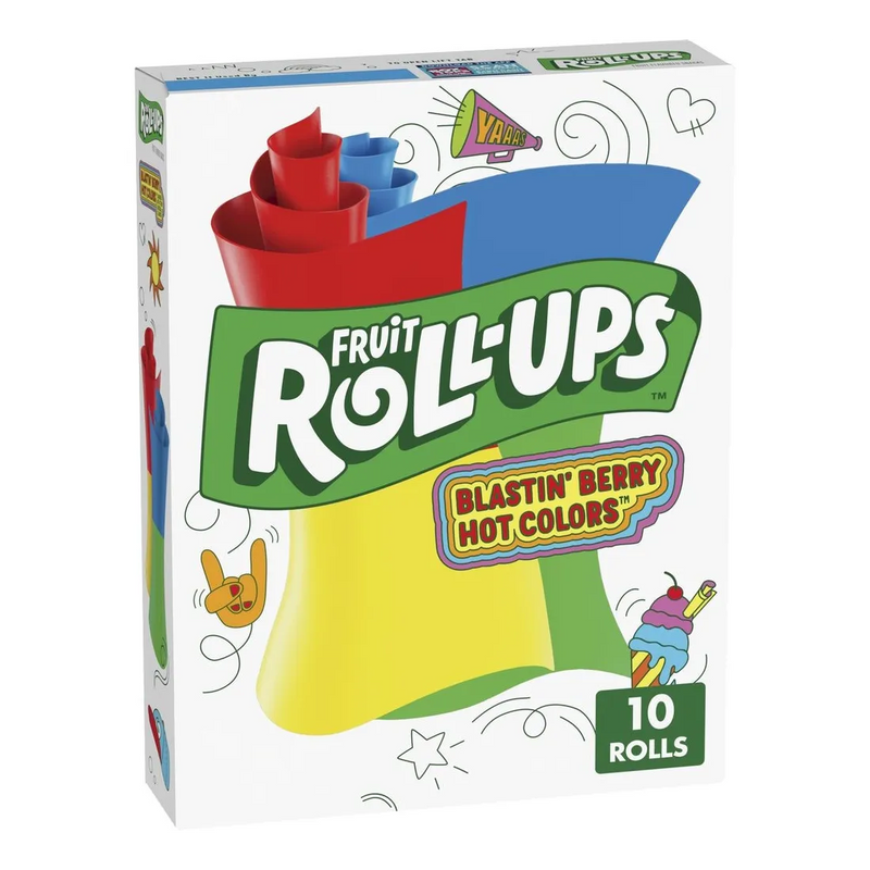 Betty Crocker Fruit Roll-Up Blastin Berry Hot Colors