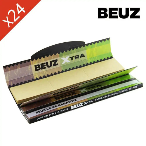 Feuilles Slim XXL 125mm Brown + Cartons x24 (Beuz)