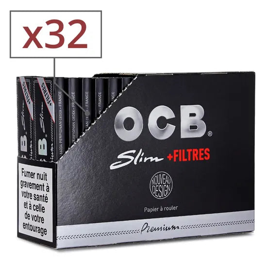 OCB Premium Slim + Filtres Carton x32