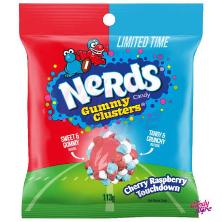 Wonka Nerds Gummy Cluster NFL Cherry Raspberry 113g