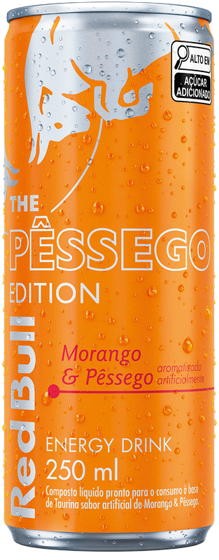 Red Bull Pêssego Morango Brasil 250ml
